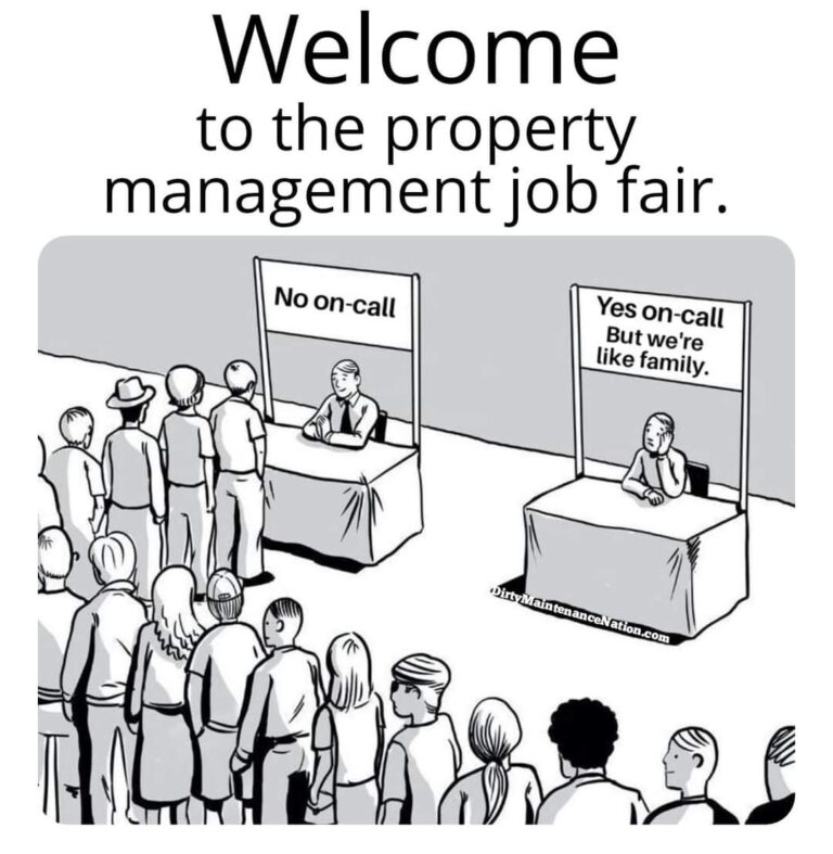 be patient! it’s going to take years for maintenance techs to return, property management jobs